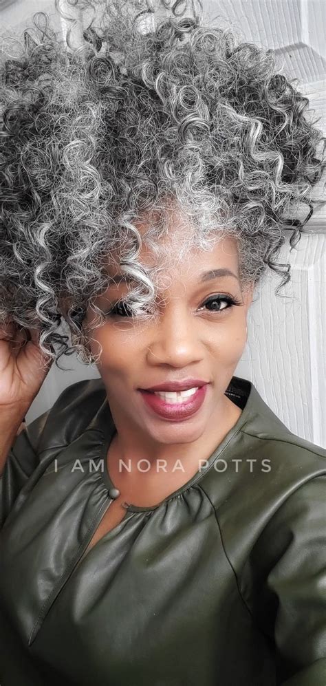 I Am Nora Potts Gray Hair Beauty Grey Hair On Dark Skin Grey Hair