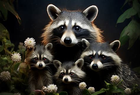 Raccoon Family Portrait :: Behance