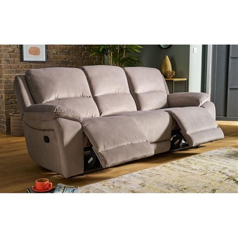 Endurance Fabric Spencer 3 Seater Manual Recliner Sofa By Scs