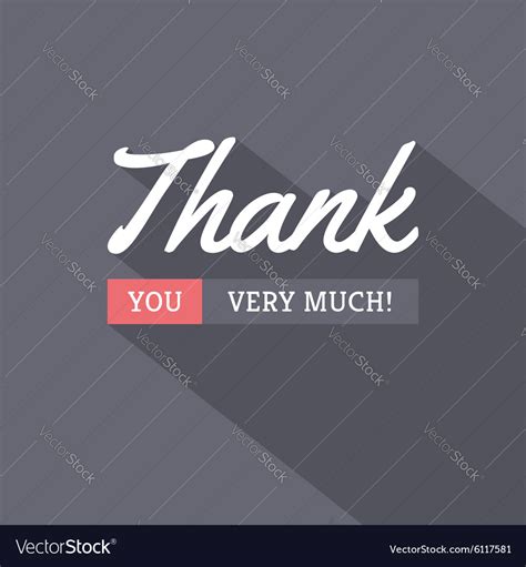 Thank You Modern Card Royalty Free Vector Image