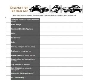 Car Buying Checklist | Used Car Buying Checklist