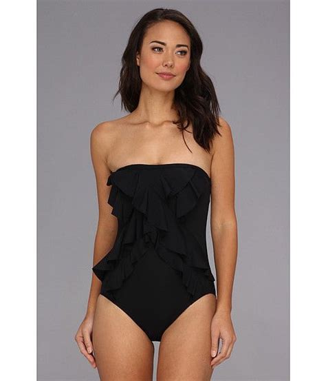 Michael Michael Kors Ruffle Solids Flutter Front Maillot Michael Kors