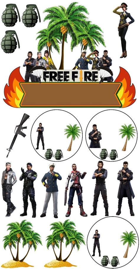 Free Fire Cake Topper