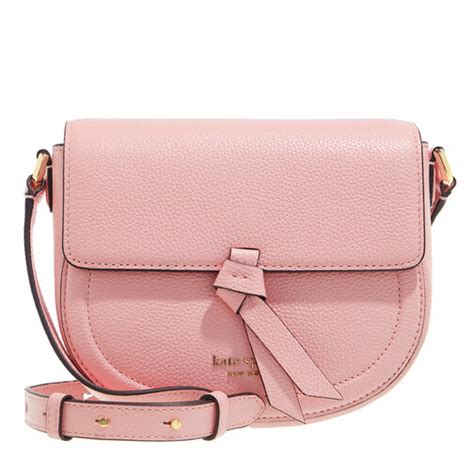 Kate Spade New York Knott Pebbled Leather Medium Saddle Bag Pink