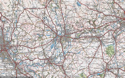 maps  bury greater manchester francis frith