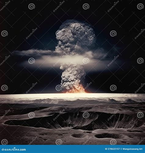 Earth Experiencing a Global Nuclear Cataclysm, Generated Ai Image Stock ...