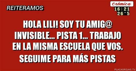 Hola Lili Soy Tu Amig Invisible Pista Trabajo En La Misma