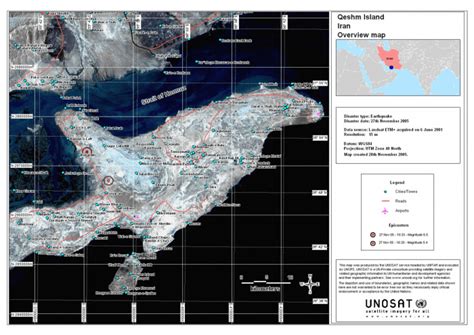 Iran: Qeshm Island - Overview map (28 November 2005) - Iran (Islamic ...