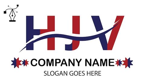 Premium Vector | Hjv letter logo