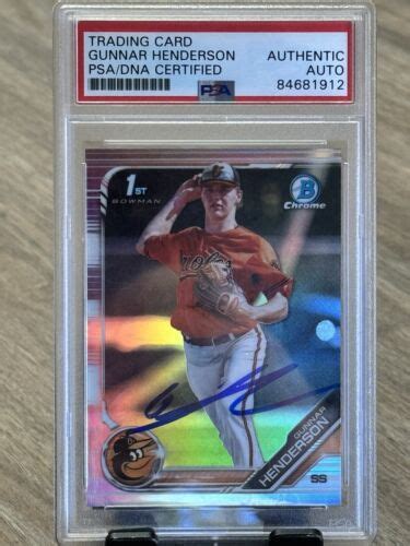 Gunnar Henderson Bowman Chrome Draft Prospect St Rc Refractor