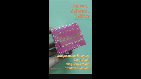 Kenapa Zafaran Mahal Kegunaan Zafaran Cara Penggunaan Khasiat