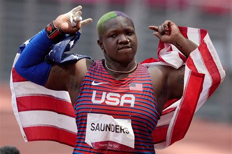 ‘Flaming gay’ Raven Saunders wins silver medal in shot put - Outsports