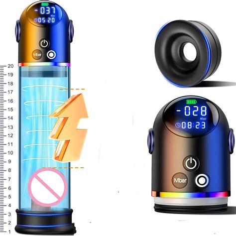 Automatic Penis Pump Sex Toy Enlargement Extension With Suction Modes Digital Display Dick