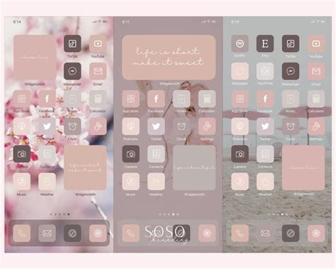 Pink Mauve Neutral Aesthetic Ios App Icons Ios Etsy Iphone