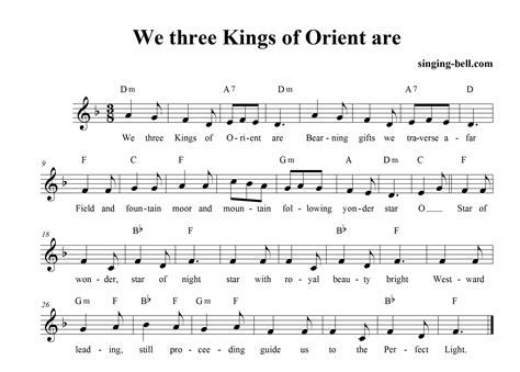 We Three Kings Free Christmas Carols