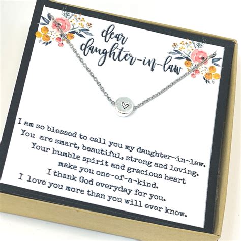 Daughter In Law Necklace Daughter In Law Wedding T Etsy