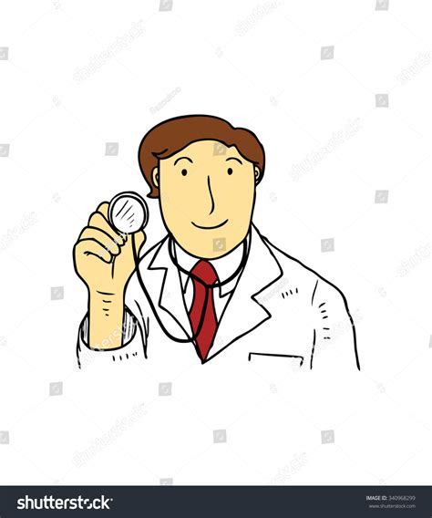 Cartoon Doctor Stethoscope Stock Vector Royalty Free 340968299