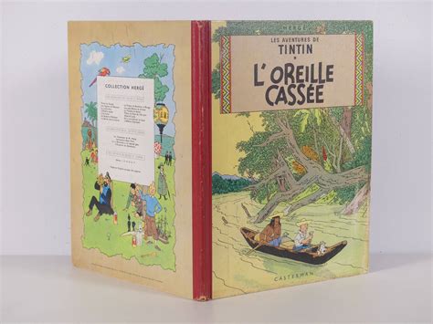 Hergé Tintin 6 L oreille cassée en réédition de 1956 à 4e plat B18