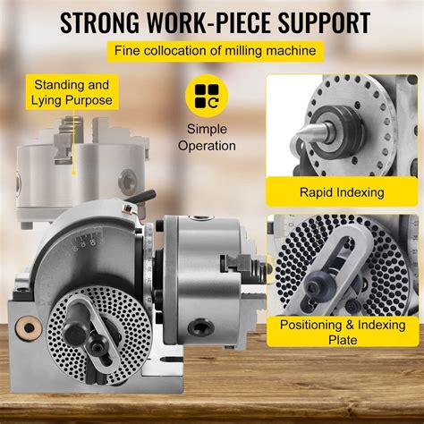 Bs Dividing Head Set Mm Jaw Chuck Semi Universal Milling Set