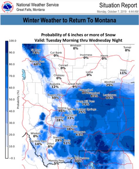 Noaa Winter Storm Warning For Southern Montana Mountains Could See