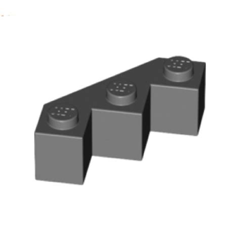 Lego Brick X With Slope Curved Inverted Light Bluish Gray