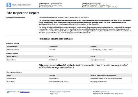 Field Inspection Report Template Free To Use And Better For Reporting