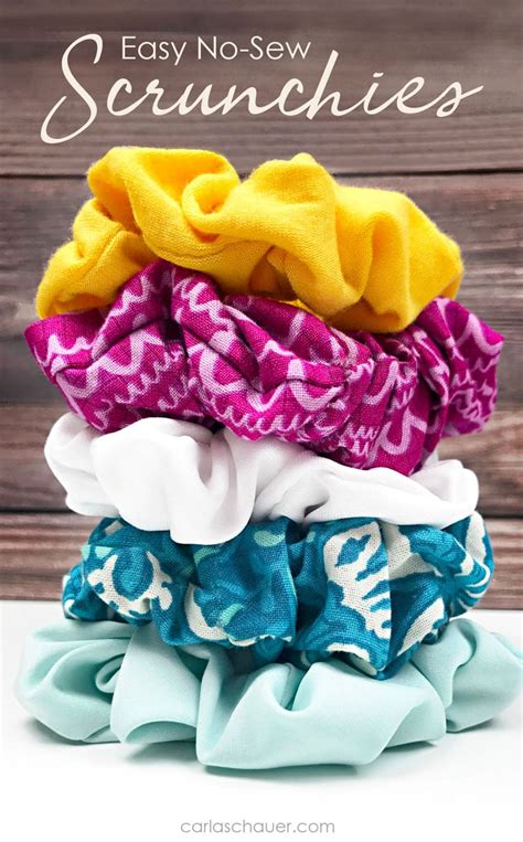 How To Make A Scrunchie Without Sewing Scrunchies Diy Diy Hair