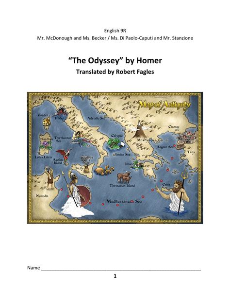 “the Odyssey” By Homer Translated By Robert Fagles Docslib