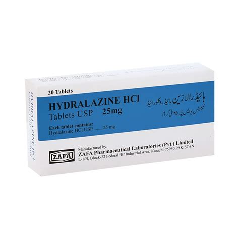 Hydralazine 25mg Zafa Pharma Laboratories