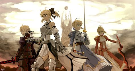 Armor Artoria Pendragon All As Blonde Hair Braids Dress Fate