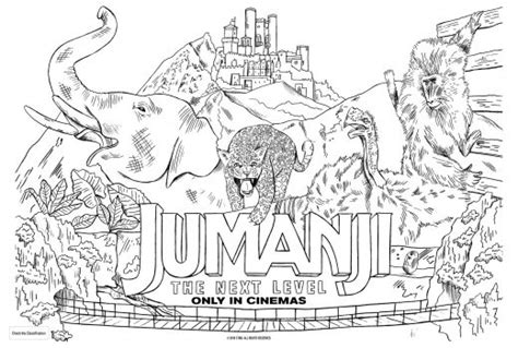 Jumanji Colouring In Tots To Teens