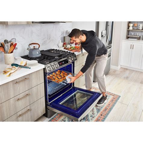 Lg 30 In Gas Slide In Range With Air Fry Stainless Steel Lsgl6335f