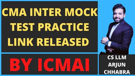 Cma Inter Mock Test Practice Link Released By Institute Some Giudance