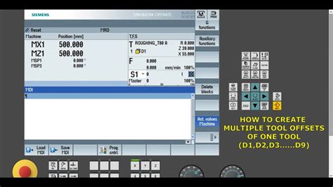 HOW TO CREATE MULTIPLE TOOL OFFSETS OF A TOOL IN SIEMENS 828D 840Dsl