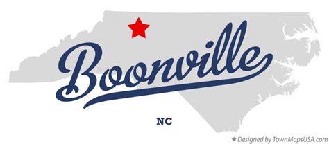 Map of Boonville, NC, North Carolina