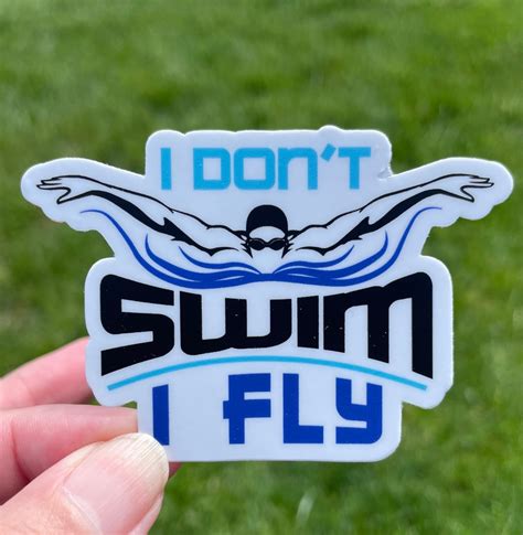 Vinyl Swim Sticker Water Bottle Sticker Swim T Swim Team I Dont