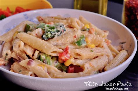 White Sauce Pasta Creamy Penne Pasta With Vegetables