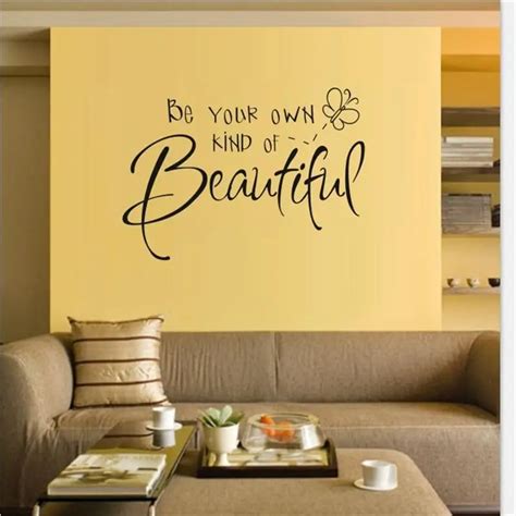 Be Your Own Kind Of Beautiful Inspirational Quotes Girls Bedroom Vinyl Wall Stickers Sticker