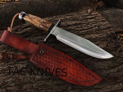 Custom Handmade Pig Sticker Knife With Leather Sheath Leather Sheath