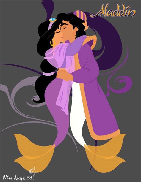 Jasmine And Aladdin By Miss Lollyx 33 On Deviantart Mermaid Disney