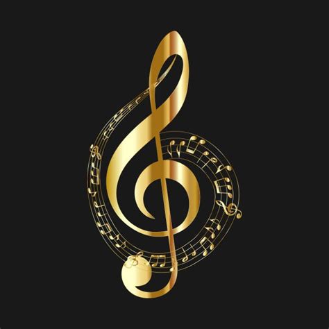 Golden Treble Clef By Zephyrstune Music Note Symbol Treble Clef Art