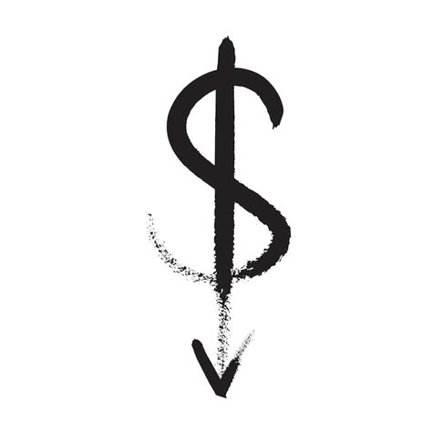 Premium Vector Grunge Hand Drawn Dollar Sign