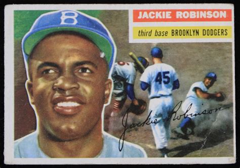 Lot Detail Jackie Robinson Brooklyn Dodgers Topps Baseball Card