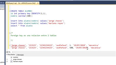 Primary Key Y Foreign Key En SQL Server YouTube