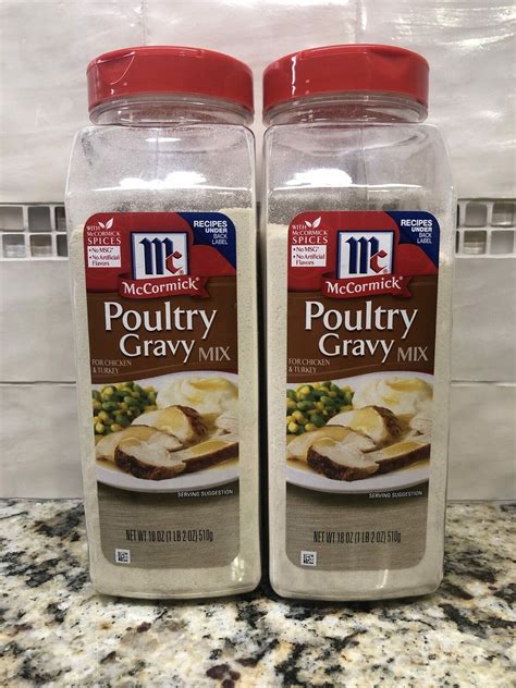 2 Jars Mccormick Premium Poultry Gravy Mix 18 Oz Chicken Meat Free Ship Ebay