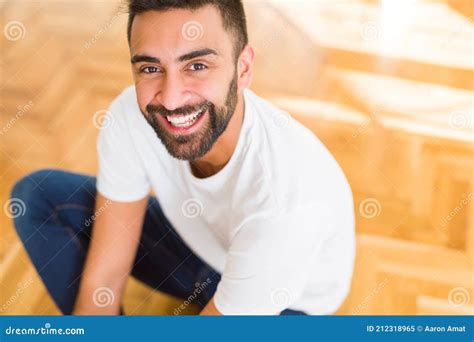 Handsome Man Smiling Cheerful With A Big Smile On Face Showing Teeth