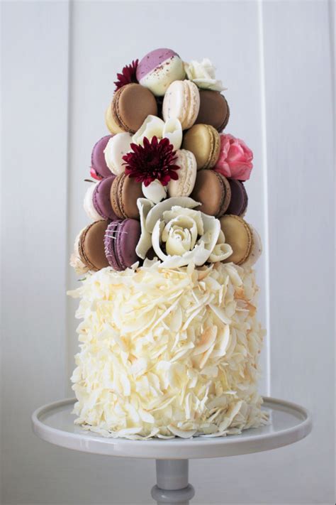 Macaron Tower With Cake Nicky Grant Cakes And Chocolate Cornwall Uk