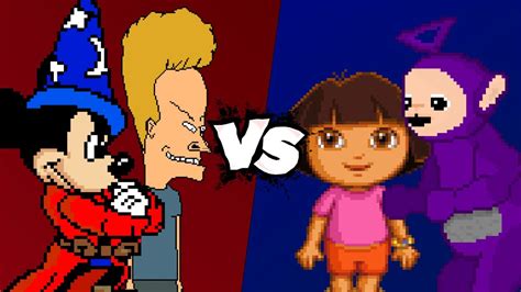 Mugen Battle Wizard Mickey Mouse Beavis Vs Dora Tinky Winky Youtube