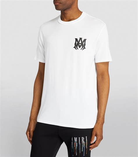 Mens Amiri White Cotton Logo T Shirt Harrods Uk