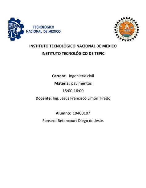 Dise O Pavimentos Flexibles Instituto Tecnolgico Nacional De Mexico